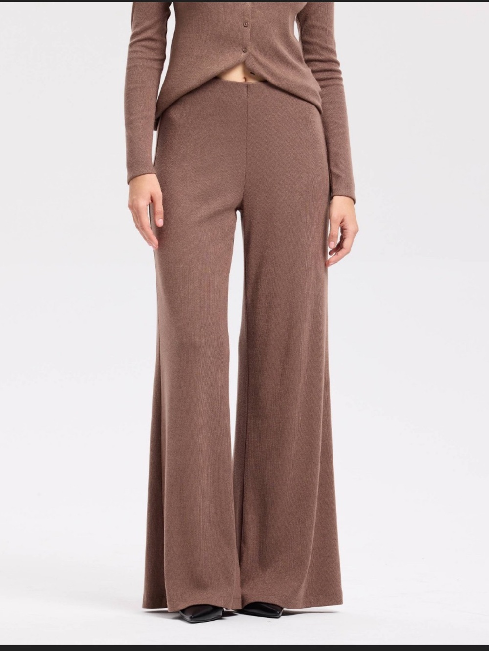 A New Day Women's High-Rise Ribbed Wide Leg Pants Sz Small NWT